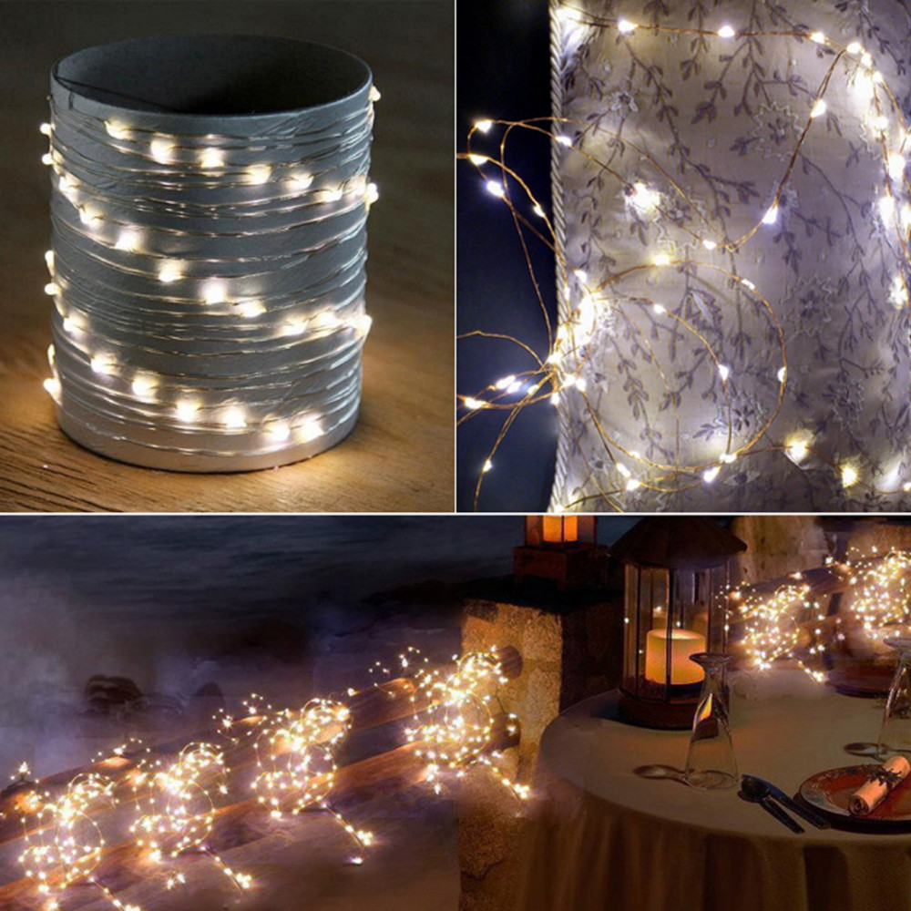 2M 20 led battery led string light 3pcs AA Battery Operated Fairy Party Wedding Christmas Flashing LED strip