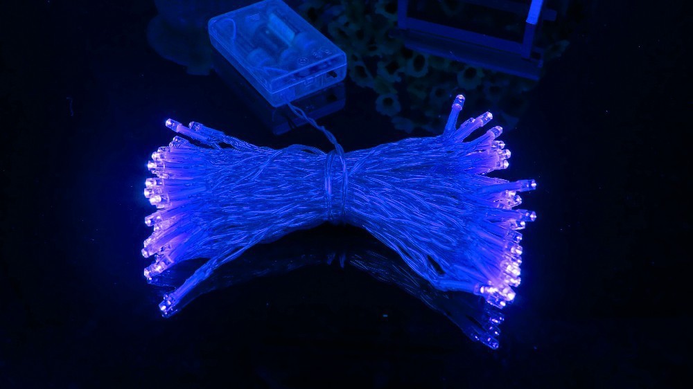 Outdoor Festival Christmas Decoration LED String Battery Operated PVC Tube Shape Fairy Lights 4M 40 LED