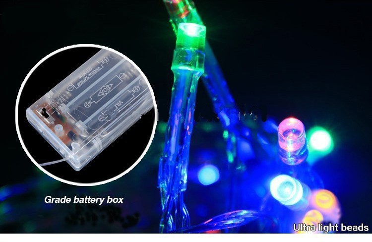 Outdoor Festival Christmas Decoration LED String Battery Operated PVC Tube Shape Fairy Lights 4M 40 LED