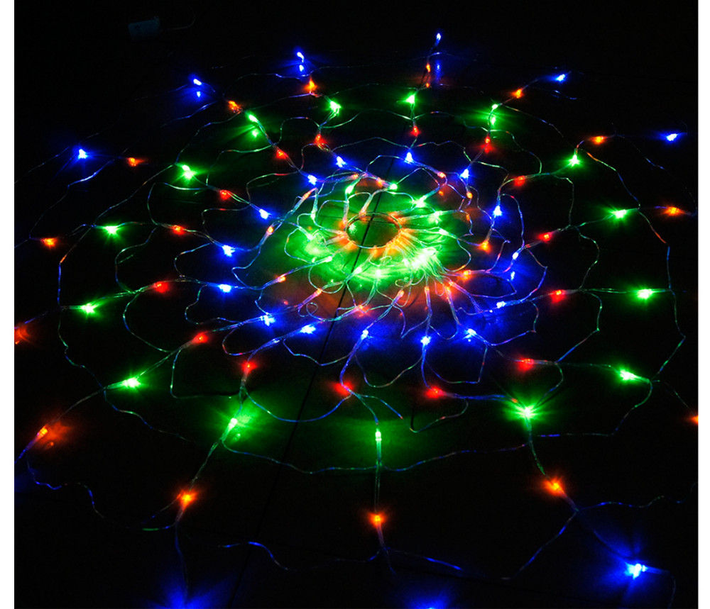 110v 220v Colorful RGB Spider LED Net Light with 120 LED Christmas Lights Party Wedding LED Night Lighting Tiras Licht