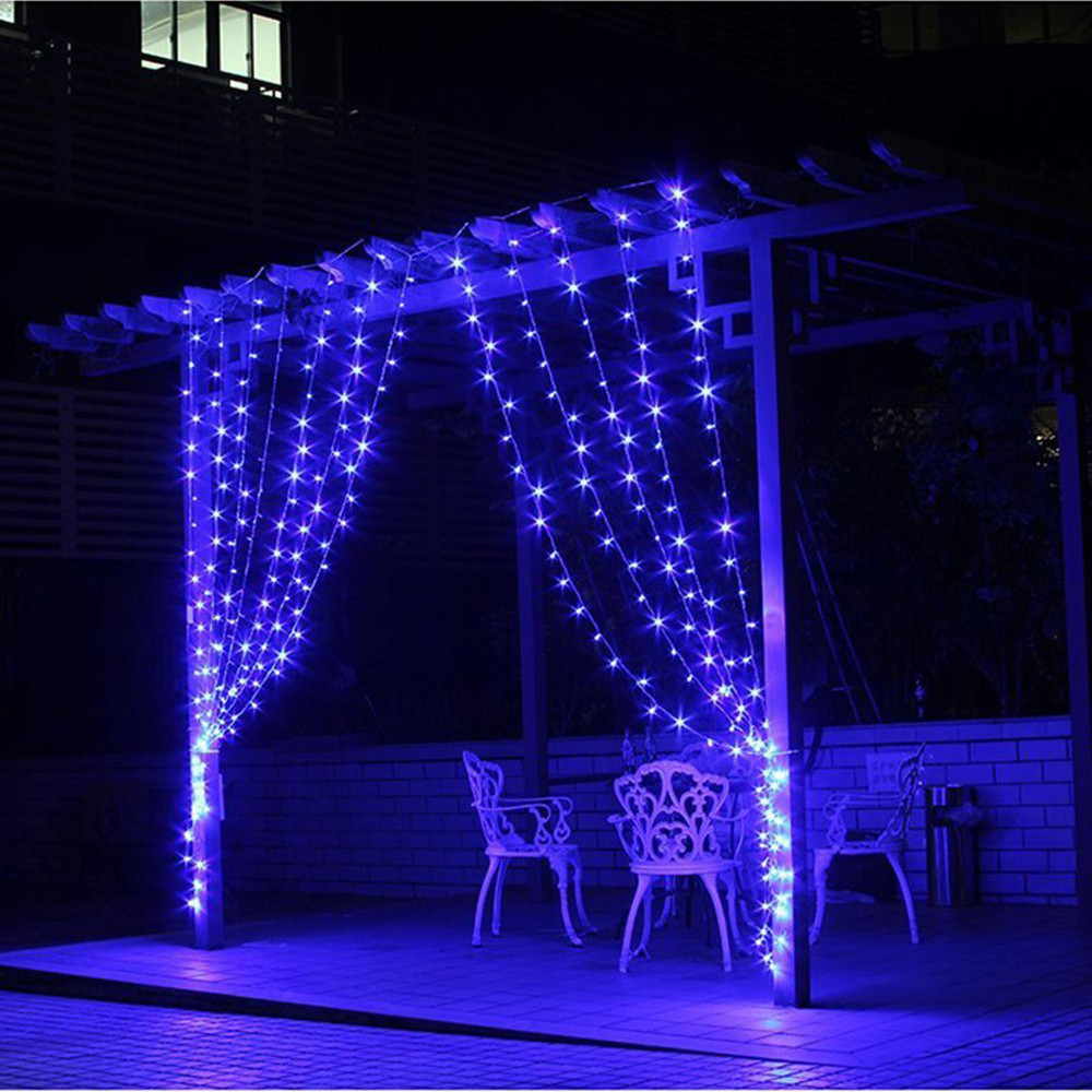 Christmas Outdoor Decoration 3M X 1M Curtain Icicle String Led Lights 220V New Year Garden Xmas Wedding Party