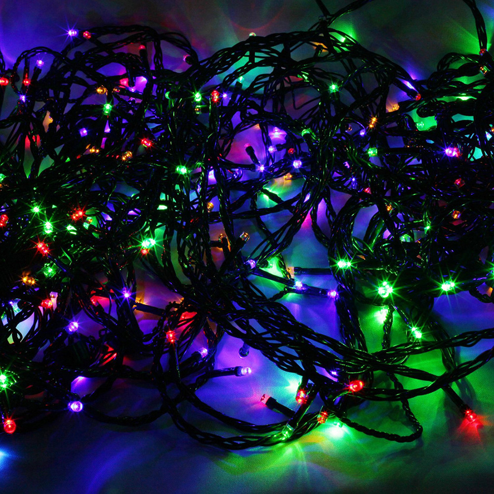 Blue Warm White Multicolor 40M 300 LED Battery Lights String Fairy Outdoor Garden Waterproof Christmas Party Decoration Lamp