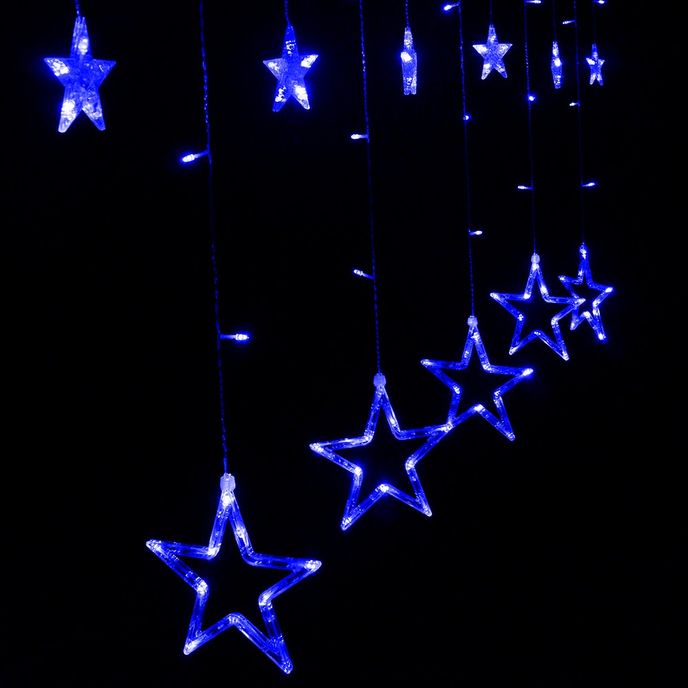 Stars LED Curtain Fairy String Lights Window Curtain Lamp Star Styled For Christmas Parties Wedding Festival Decorations