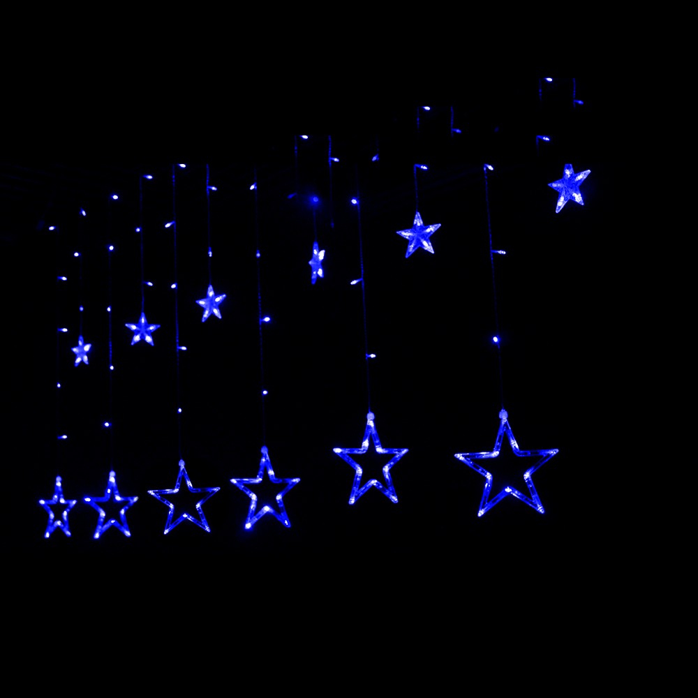 Stars LED Curtain Fairy String Lights Window Curtain Lamp Star Styled For Christmas Parties Wedding Festival Decorations