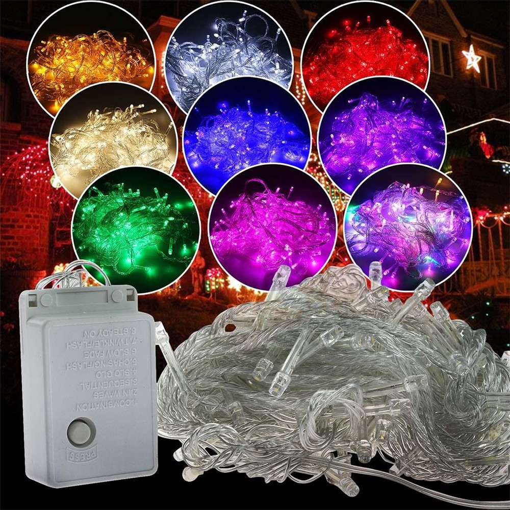 Outdoor Waterproof Led String Light 10M 100led AC110V or AC220V Led Christmas Light With Female Male connector