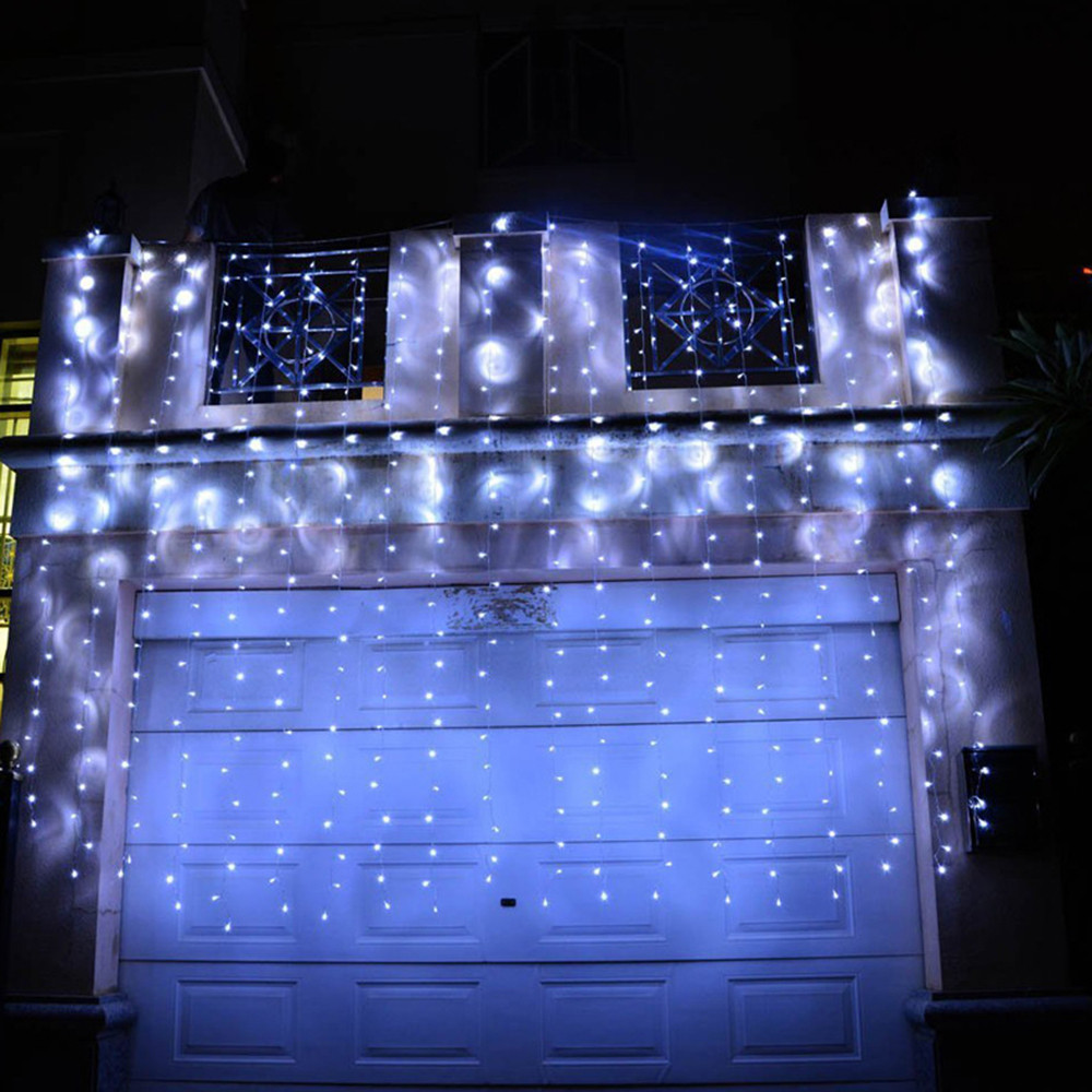 220V 6M x 3M 750 LED String Lights Curtain Lights for Home Decoration and Christmas Party (EURO plug)