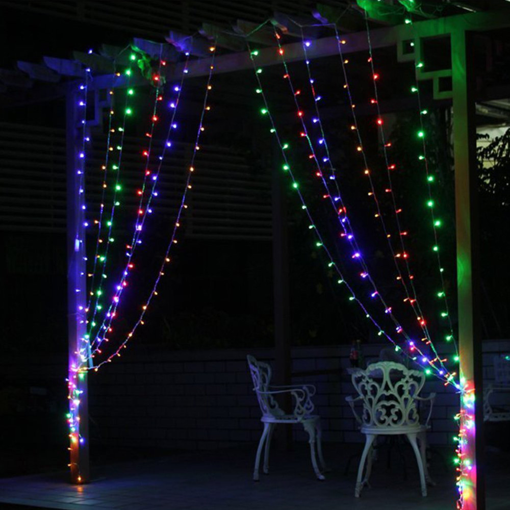 220V 6M x 3M 750 LED String Lights Curtain Lights for Home Decoration and Christmas Party (EURO plug)