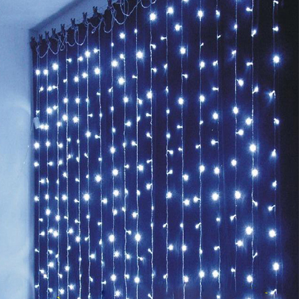 220V 6M x 3M 750 LED String Lights Curtain Lights for Home Decoration and Christmas Party (EURO plug)