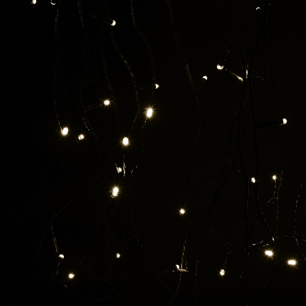 30m 200 LED Outdoor Christmas Fairy Lights Warm White Copper Wire LED String Lights Starry Light+Power Adapter(UK US EU AU Plug)