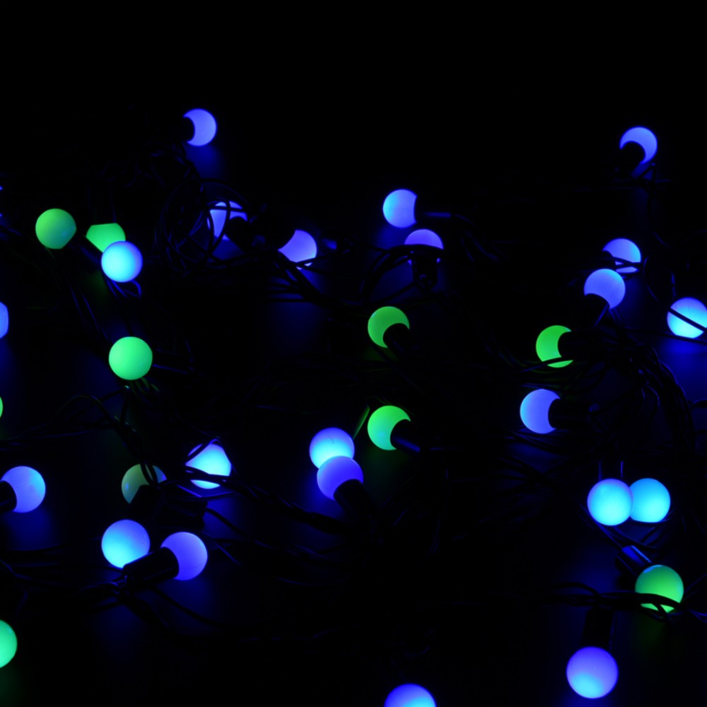 AC 110V 5M led string lights with 50led RGB Ball LED Color Changing with 16 Feet Linkable Ball String Christmas