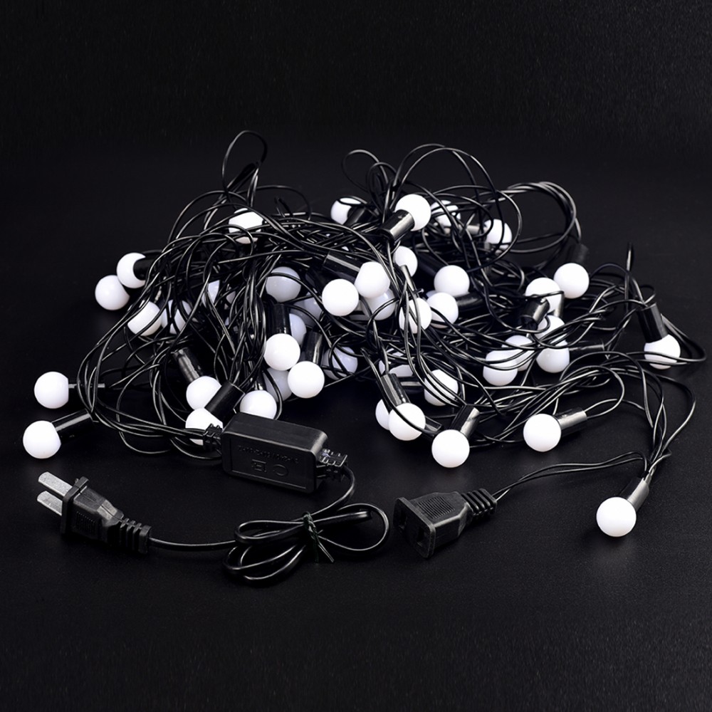 AC 110V 5M led string lights with 50led RGB Ball LED Color Changing with 16 Feet Linkable Ball String Christmas