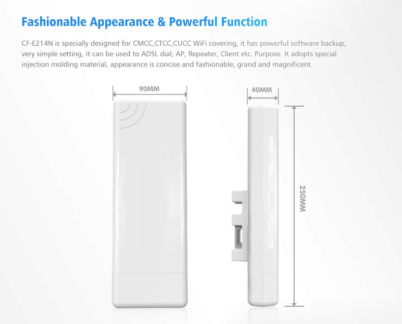 ATHEROS AR7204 Long Distance Coverage up to 5KM CPE 2.4Ghz 802.11 n g b WIFI Signal Booster Amplifier Network Bridge