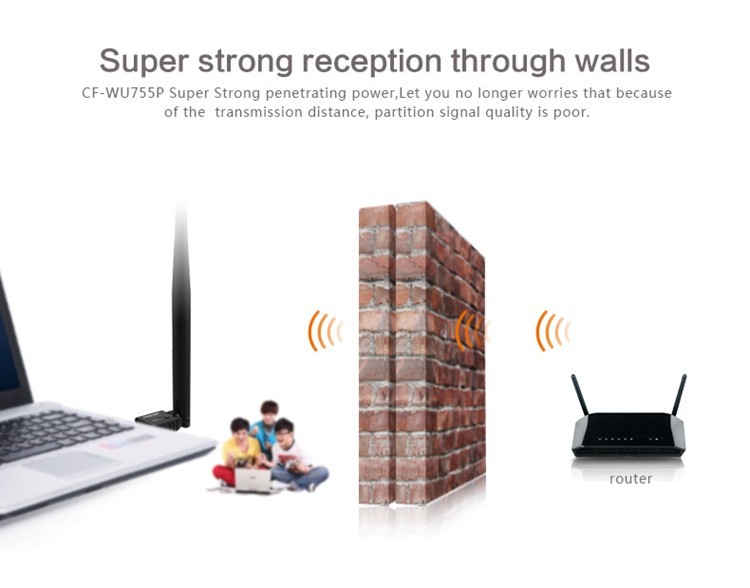 10pieces lot Realtek RTL8188EUS 5dBi High Gain Antenna 150M WPS USB Wifi Receiver Emitter Wireless Network Card