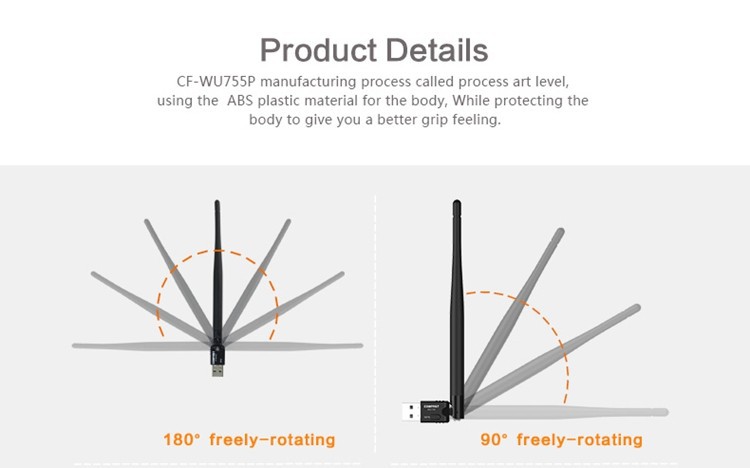 10pieces lot Realtek RTL8188EUS 5dBi High Gain Antenna 150M WPS USB Wifi Receiver Emitter Wireless Network Card