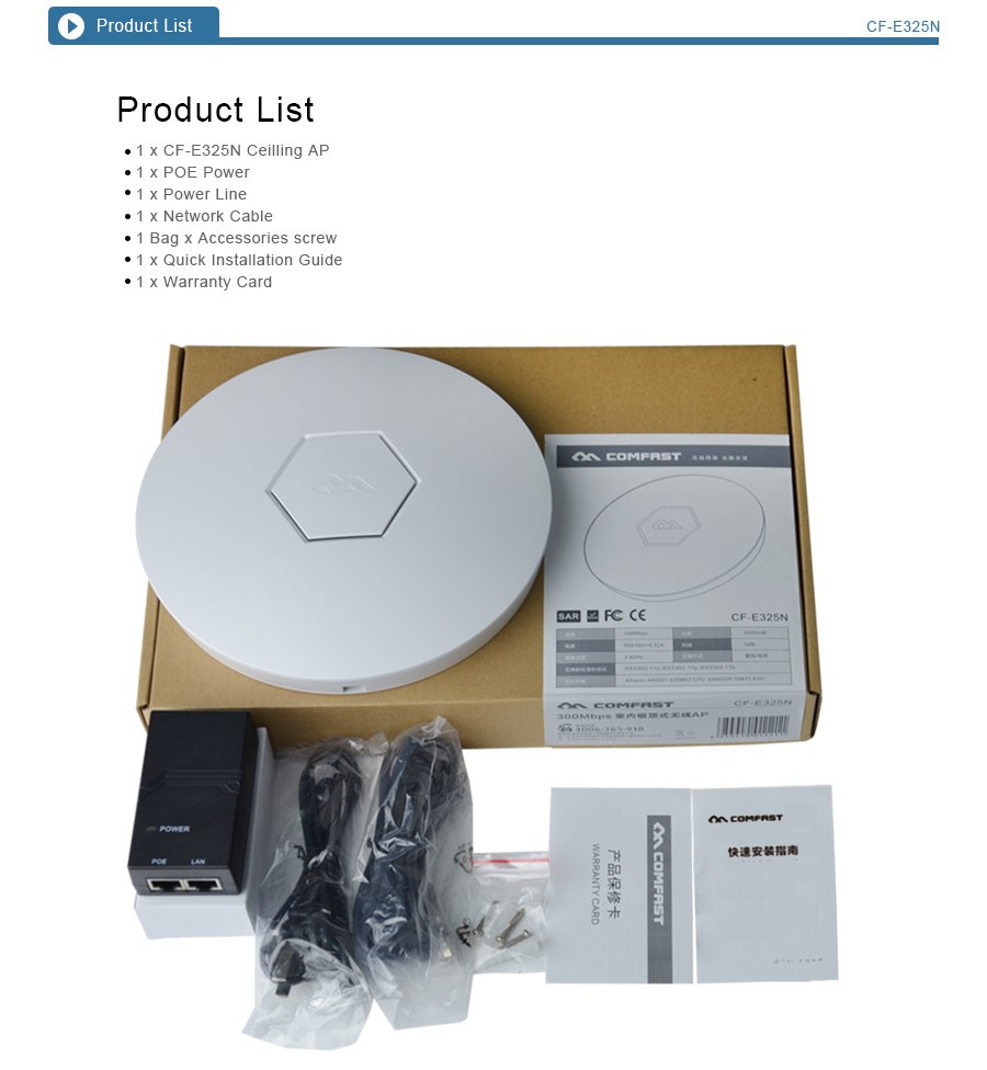 Thinnest hexagon design ATHEROS AR9341 400MHZ RF 128MB DDR 16M Flash 300Mbps Ceiling AP wireless AP Indoor AP