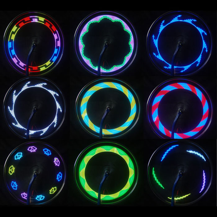 2015 Free Shipping New 14 LED Motorcycle Cycling Bicycle Bike Wheel Signal Tire Spoke Light 30 Changes Jecksion