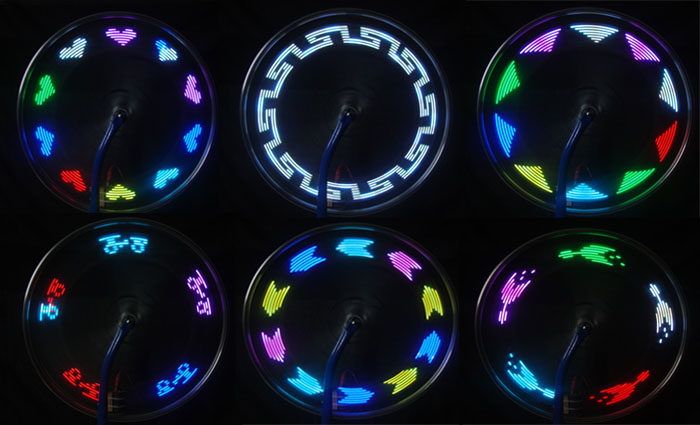 2015 Free Shipping New 14 LED Motorcycle Cycling Bicycle Bike Wheel Signal Tire Spoke Light 30 Changes Jecksion