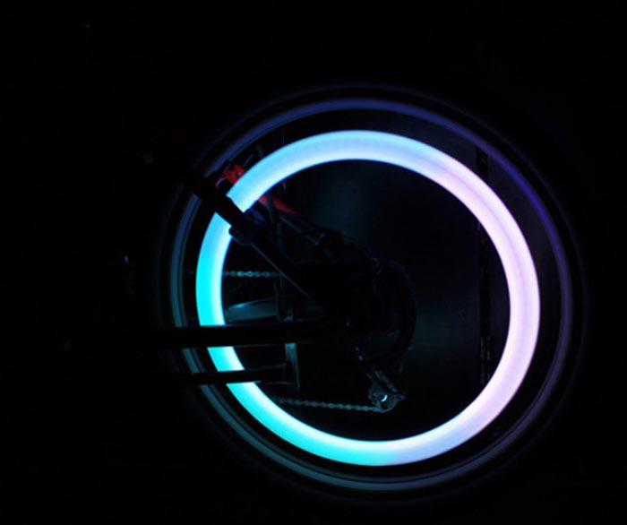 New Motorcycle Cycling Bike Bicycle Wheel LED Light Tire Wheel Valve Jecksion