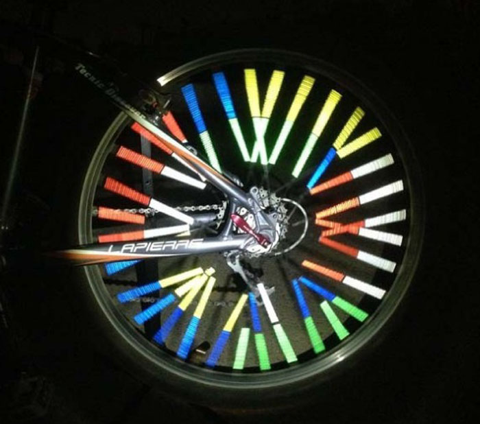 New 12pcs Bicycle Bike Wheel Spoke Reflector Reflective Strip Clip Tube Jecksion