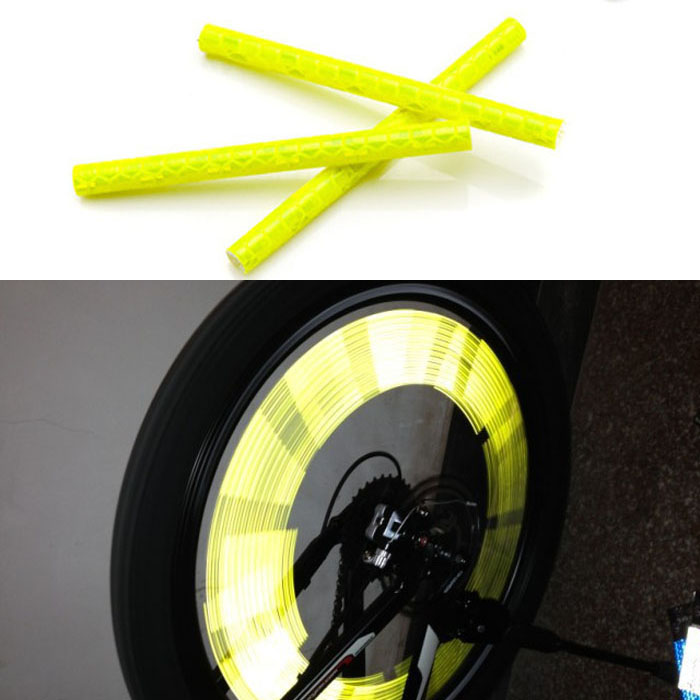 New 12pcs Bicycle Bike Wheel Spoke Reflector Reflective Strip Clip Tube Jecksion
