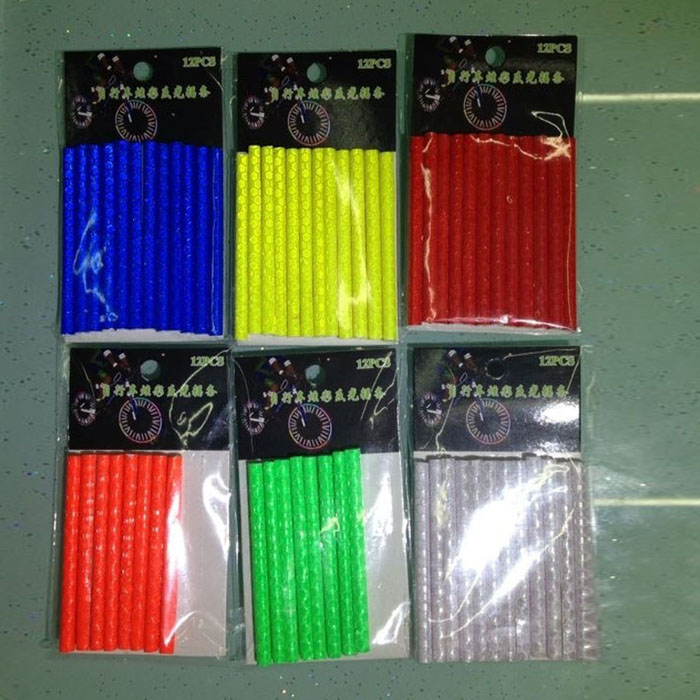 New 12pcs Bicycle Bike Wheel Spoke Reflector Reflective Strip Clip Tube Jecksion