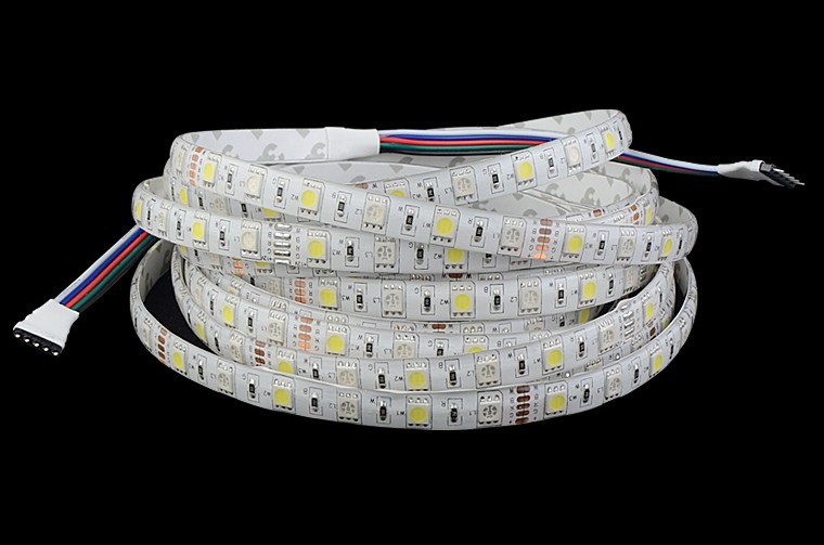 RGBW RGBWW LED Strip Light Waterproof DC12V SMD 5050 5M roll IP65 60Leds M 300 LEDS Flexible Bar Light LS01