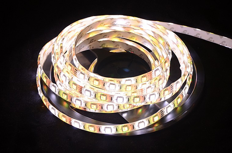 RGBW 5050 LED Strip Light IP65 Waterproof DC12V 5M roll 60Leds M Soft Bar Light+5A Adapter Supply +40keys RGBW Controller LS05