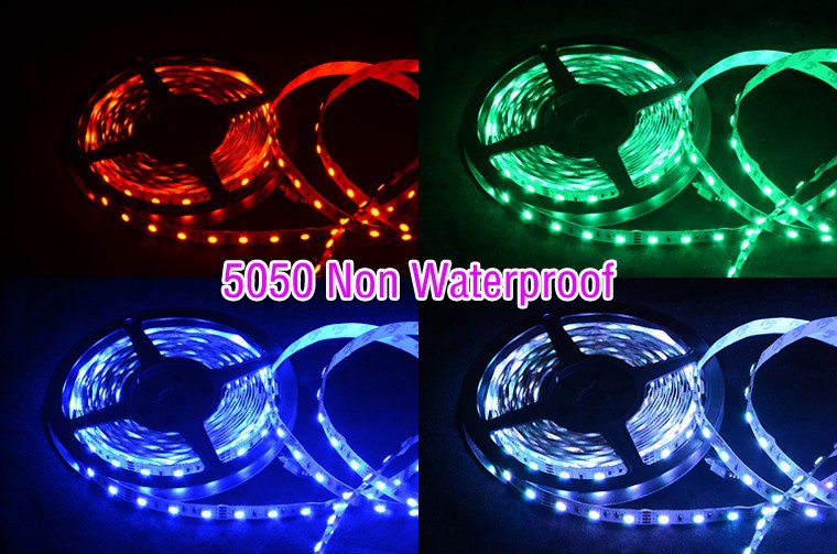 5m 5050 led strip 150 300Leds Waterproof No waterproof 12v Monochrome RGB White Warm white Red Blue Green SMD led strips LS16