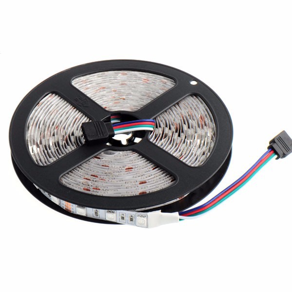 5m 5050 rgb led strip 12V 60 led m smd flexible light monochrome RGB white warm white red blue green yellow tracking number LS26