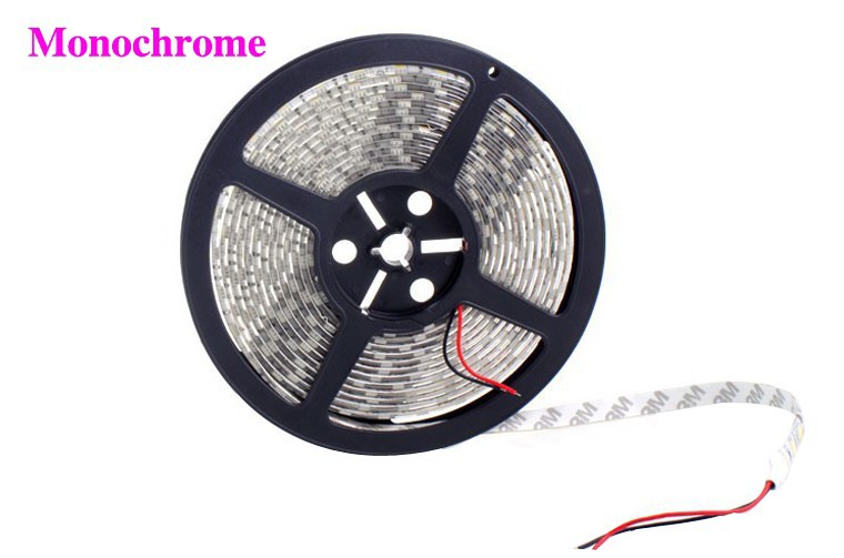 5m 5050 rgb led strip 12V 60 led m smd flexible light monochrome RGB white warm white red blue green yellow tracking number LS26