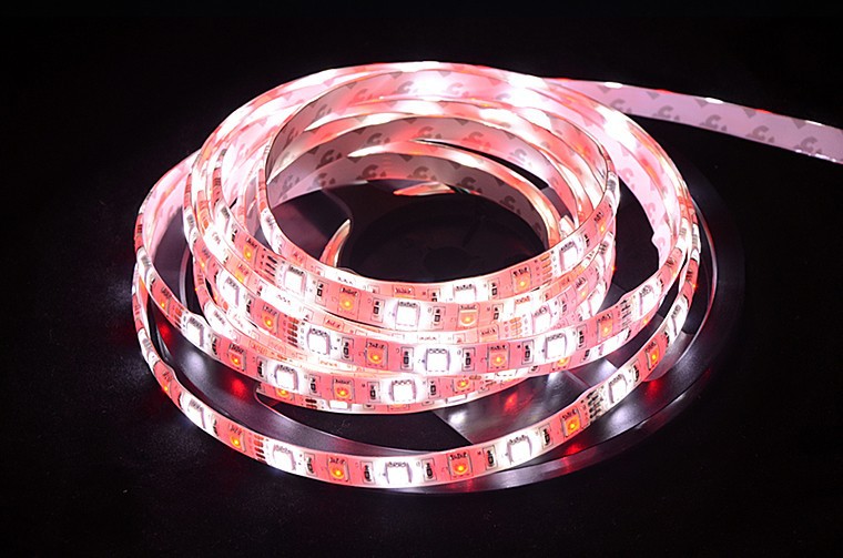 RGBW 5050 LED Strip Light IP65 Waterproof DC12V 5M roll 60Leds M Soft Bar Light+5A Adapter Supply +40keys RGBW Controller LS05