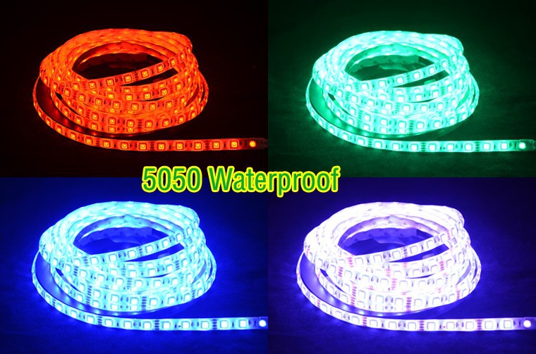 5m rgb 5050 led strip IP65 waterproof 12V 30 led m SMD flexible light RGB white warm white red blue green yellow led strips LS40