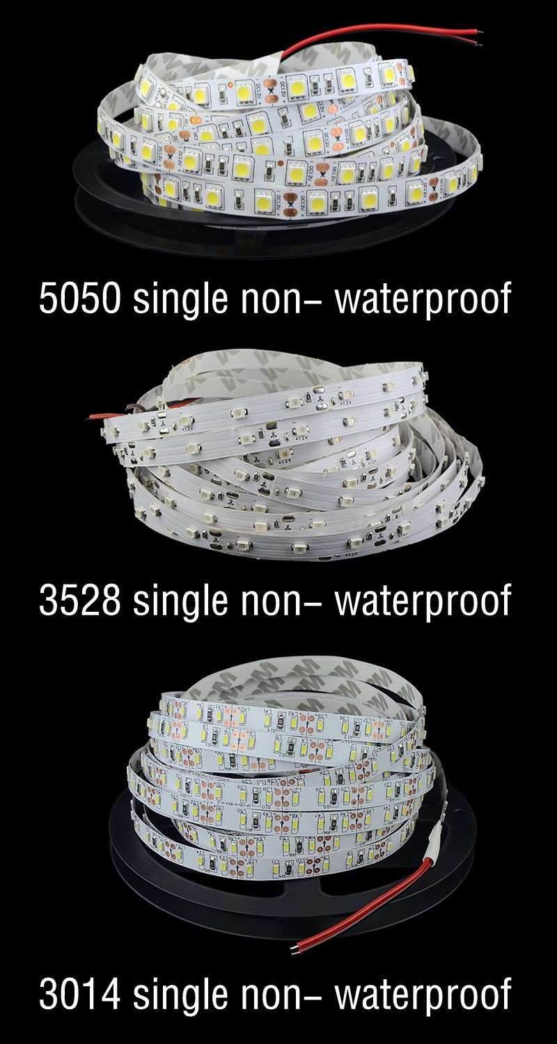 10M LED Strip 5050 30Leds m 3528 3014 60Leds m DC12V Waterproof SMD Strips Light +5A Transformer White Warm white Red Green LS31