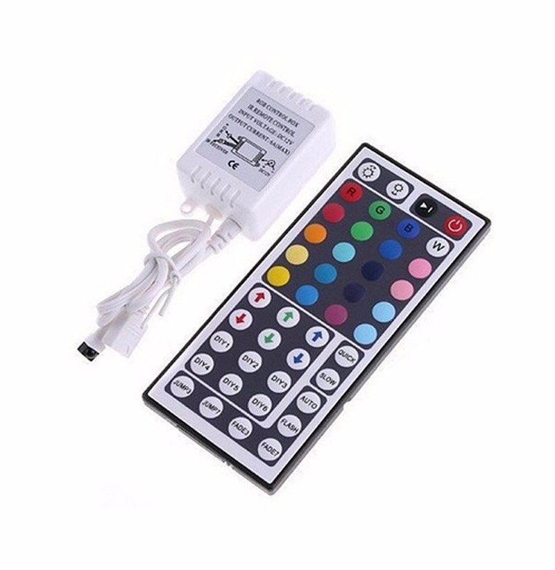 5M 5050 RGB LED Strip Light 30Leds M 150Leds SMD Flexible Bar Light+44 Key IR Remote Controller+12V 2A Power Adapter LS29