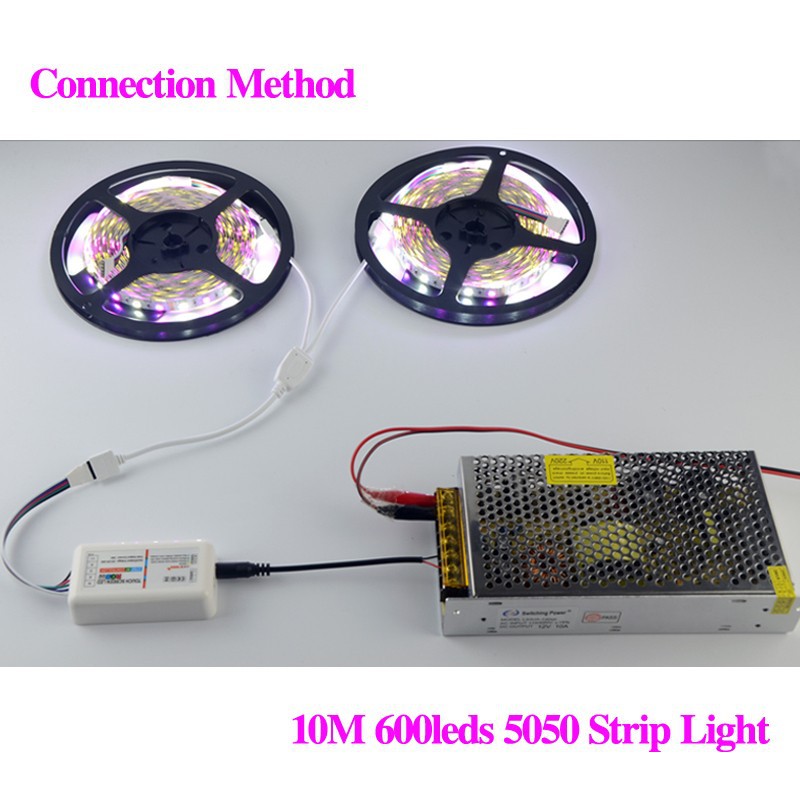 10M 5050 RGBW RGBWW LED Strip Light IP65 Waterproof 5M roll 60Leds m Flexible Light + 2.4G controller +10A Transformer LS56