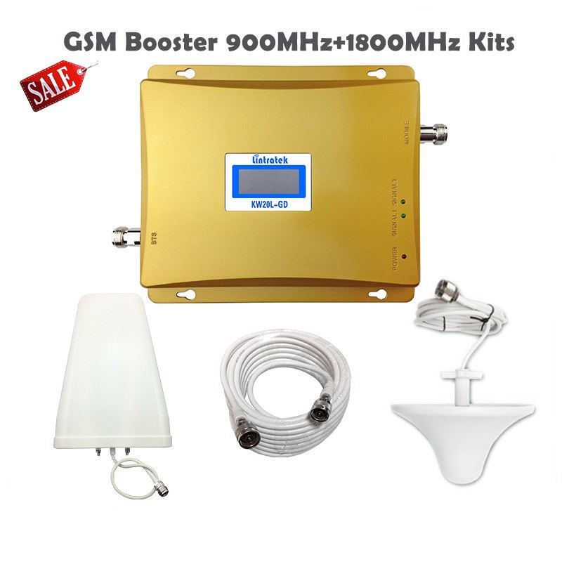 Lintratek Repeater GSM 3G Amplificador GSM Repeater 900MHz 2100MHz UMTS Dual Band Amplifier 3G Antenna Full Kits Signal Boosters