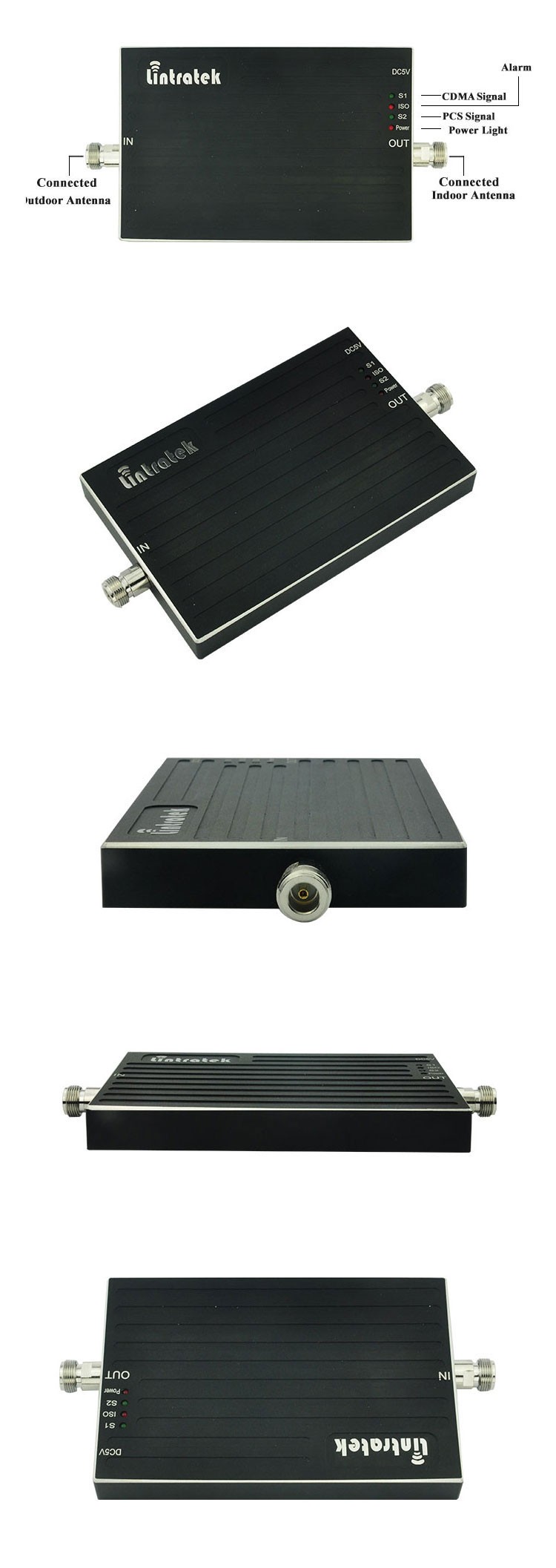 850mhz 1900 mhz Signal Booster Repeater 65db GSM 850 1900mhz UMTS Cell Booster Mini Size LED Lights Dual Band Signal Amplifiers