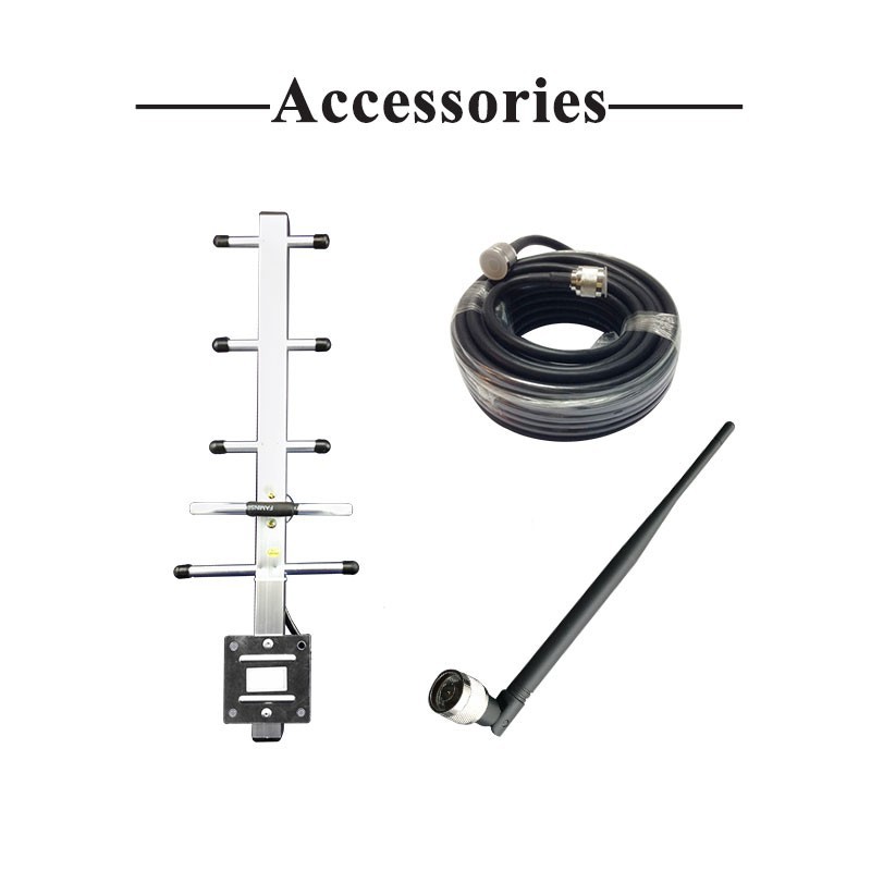 Lintratek GSM Signal Repeater 900MHz Signal Booster Sets 65db LED GSM Booster ALC Mobile Signal Amplifier Yagi Antenna Full Kits