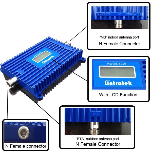 Lintratek 70db LCD Display GSM 900Mhz Mobile Phone Signal Booster GSM Signal Repeater Cell Phone Amplifier Full Kits