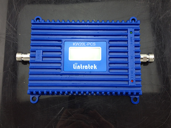 Lintratek PCS Signal Amplifier 1900MHz Mobile Signal Repeater 70db Cell Phone Booster 20 dbm Output Power With LCD ALC Full Kits