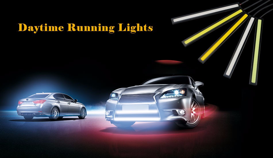 New update DC 12V 17cm 100 Waterproof Ultra Bright COB LED Daytime Running lights Auto Car DRL Bar light Driving Fog lamp