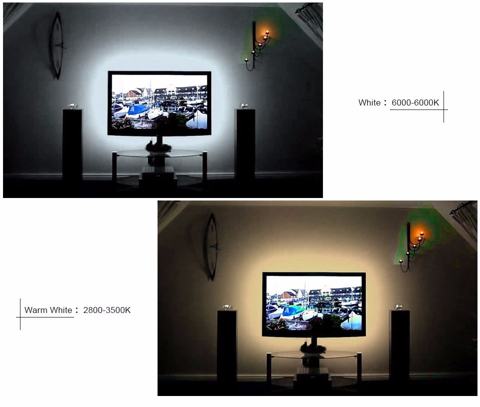 LED Night Light String DC5V With USB Port Cable 50CM 1M 2M 3M 4M 5M USB LED strip light lamp SMD 3528 for TV PC Laptop