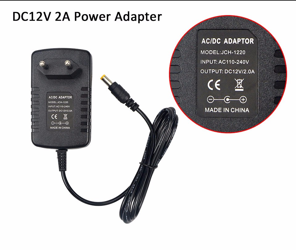 power adapter DC 12V 1A 2A 3A 5A AC 100V 240V to DC 12V 5.5mm x 2.1 2.5mm Converter Charger Driver For LED light