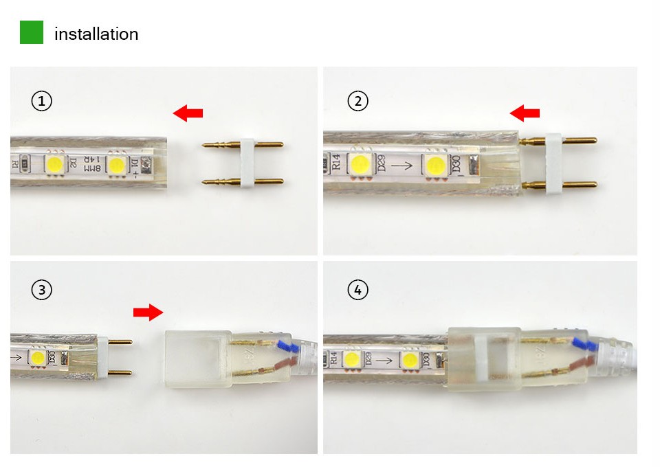 AC220V led tape flexible SMD 5050 60led M White Warm white led strip light EU power plug Waterproof bar lights