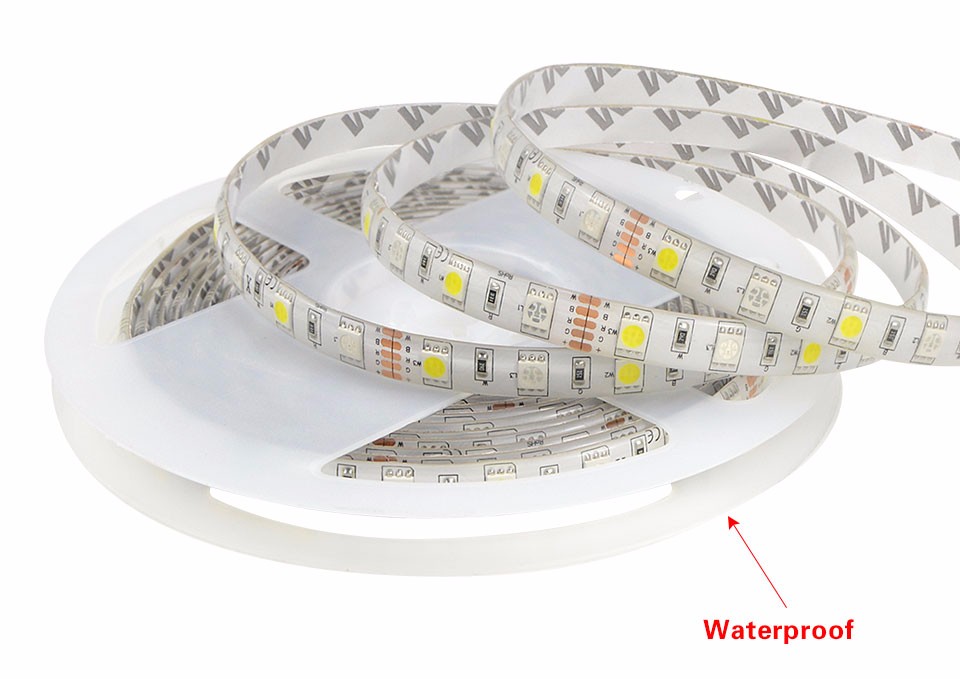 IP20 IP65 Waterproof RGBW RGBWW SMD 5050 5M LED Strip light DC12V Tape 40key Remoter Controller 3A Power Adapter