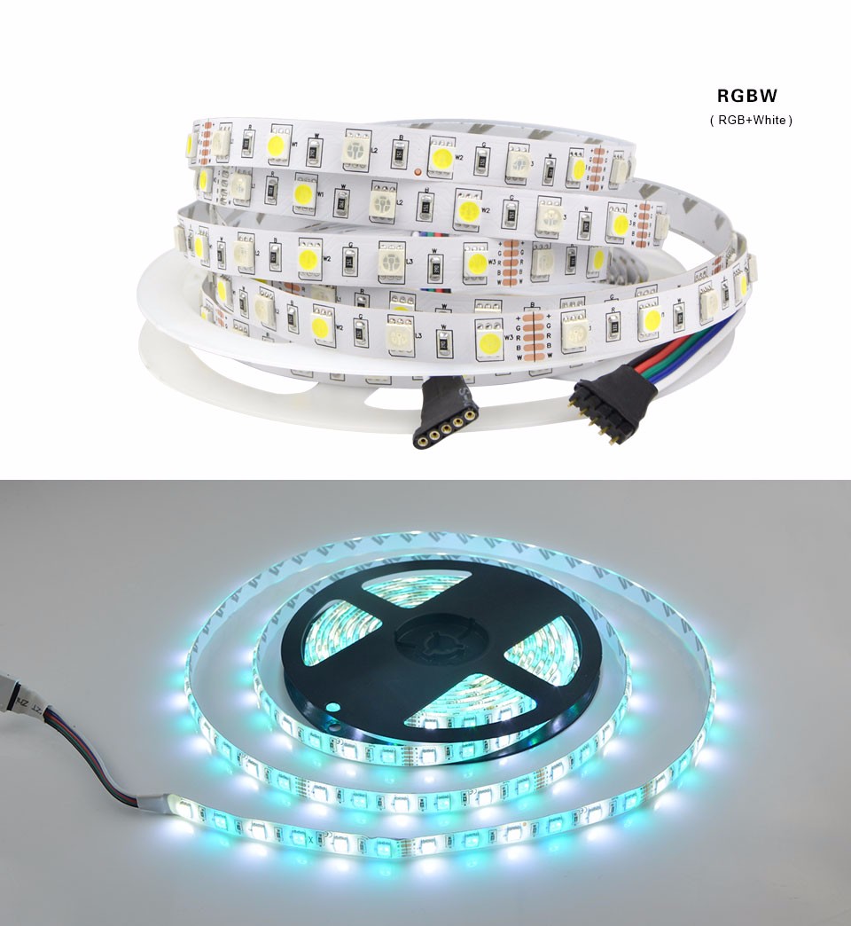 5m lot DC 12V RGB RGBW RGBWW LED Strip Light 5050 SMD 60 LED m IP20 IP65 Waterproof Tape lamp Home lighting String light