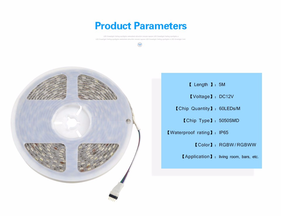 IP20 IP65 Waterproof RGBW RGBWW SMD 5050 5M LED Strip light DC12V Tape 40key Remoter Controller 3A Power Adapter