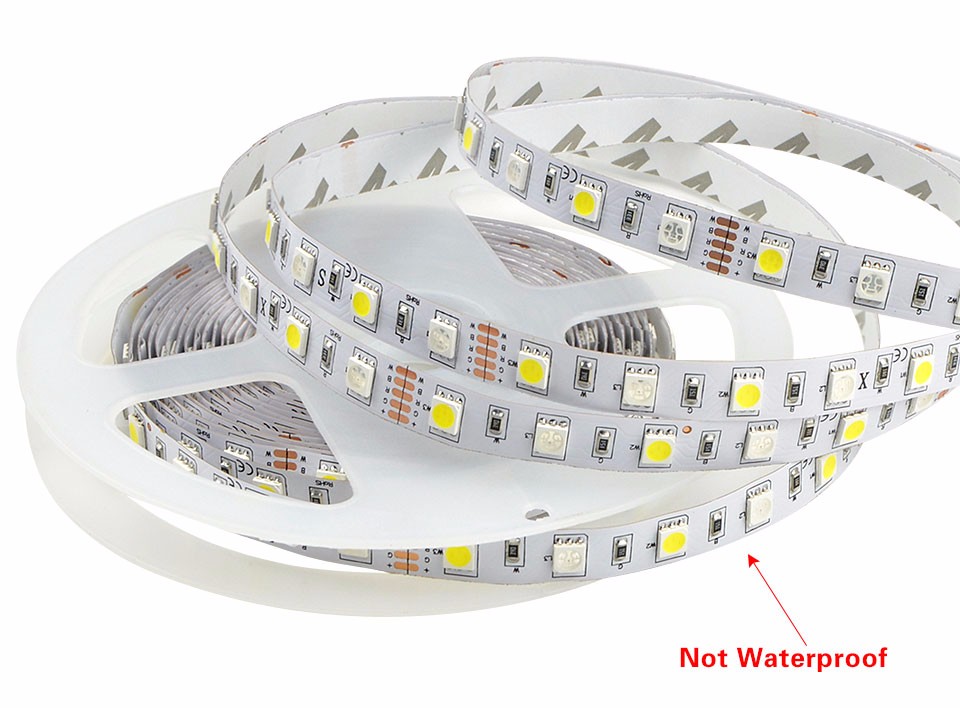 IP20 IP65 Waterproof RGBW RGBWW SMD 5050 5M LED Strip light DC12V Tape 40key Remoter Controller 3A Power Adapter