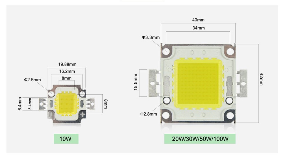 Real Watt 10W 20W 30W 50W 100W Chip LED lamp COB light Driver transformer For DIY Floodlight Spot Lawn Street lights