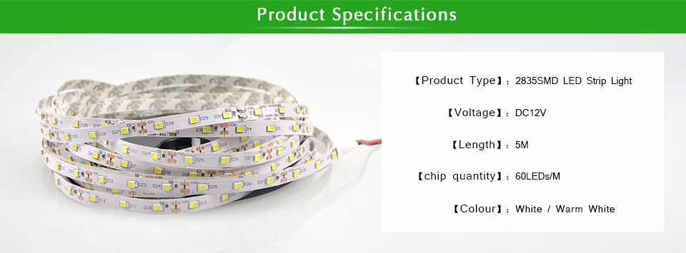 6 colors DC 12V 5M 300LEDs 2835 SMD More Brighter Than 3528 3014 SMD RGB LED Strip light Bar Lamp Lower Price than 5050 5630 SMD